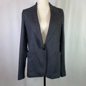 Banana Republic Charcoal Gray Single-Button Knit Blazer 12